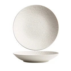 Creative Black Stone Home Dish Light Luxury Deep Western Food Ceramic Plate