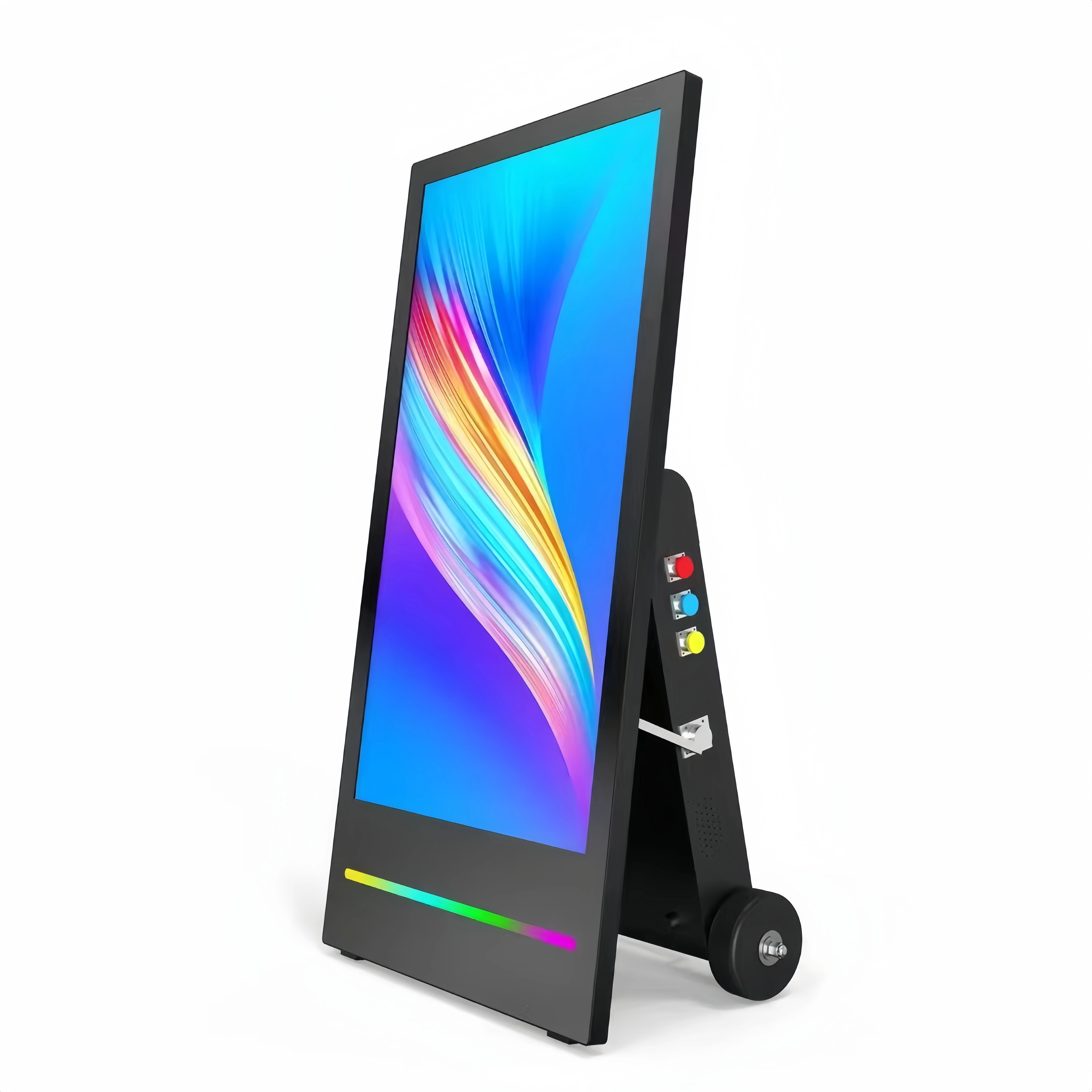 43-inch portable Floor Standing Outdoor Poster Panel Smart Battery powered image advertising display signage LCD digital panel