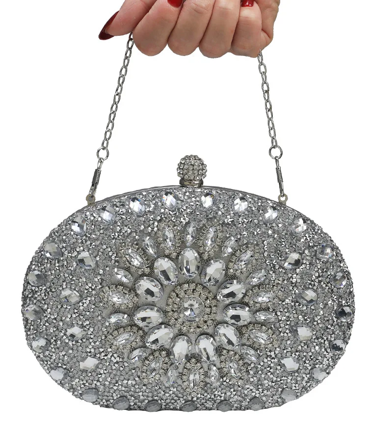 sunflower diamond buckle clutch evening bag dazzling crochet bags for women 2023