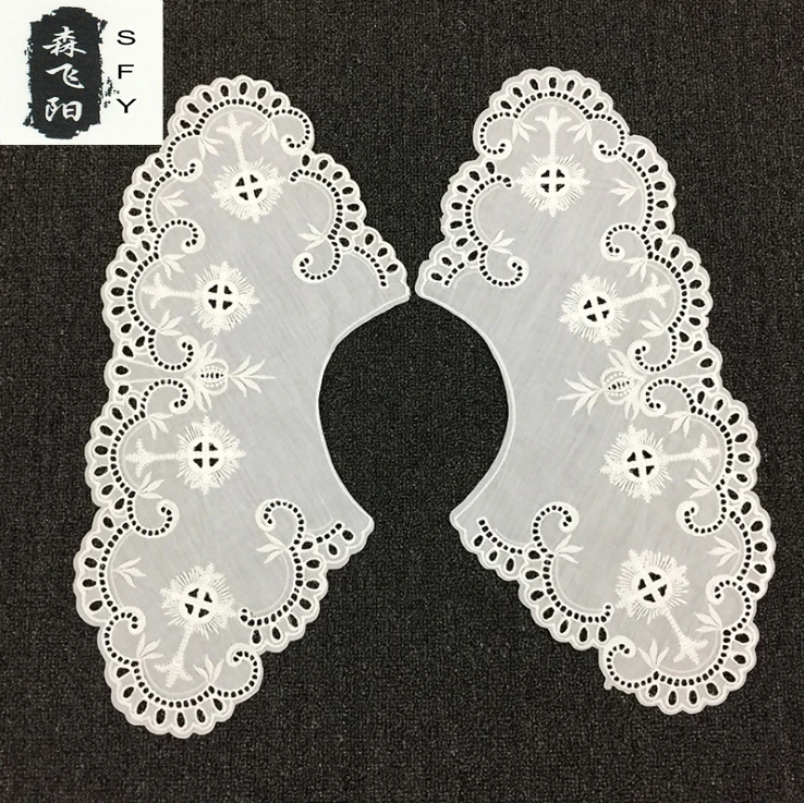 Lace line high quality cotton embroidery lace water-soluble lace fabric doll collar dress decorative collar