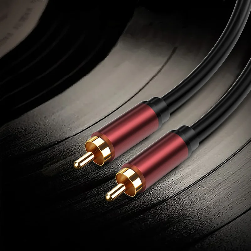 Manufacturers Wholesale 24k Gold Plated Rca Plug To Rca Plug Audio Video Cable Rca Audio Connectors Cable