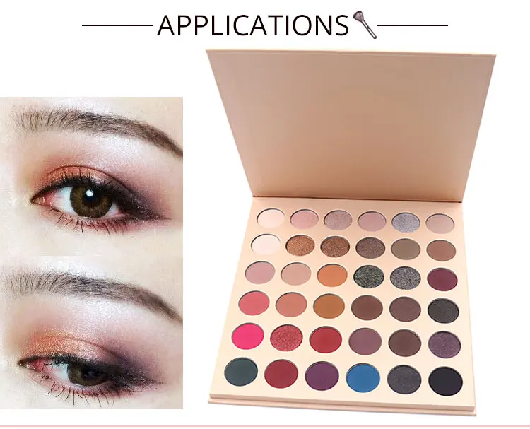 Custom name 36 colour eyeshadow palette diy long lasting professional eyeshadow makeup
