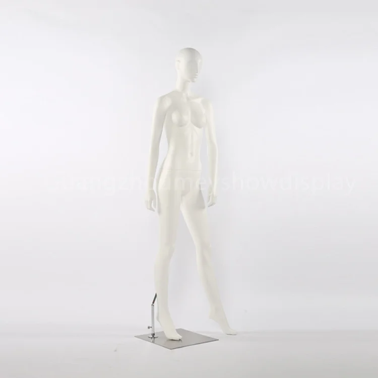 customized matte white standing female mannequins with abstract face full body women manikin fiberglass maniquies