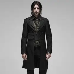 PUNK RAVE WY-1189  steampunk Gentleman floral fabric long coat men Autumn winter Long Spring Men Suit