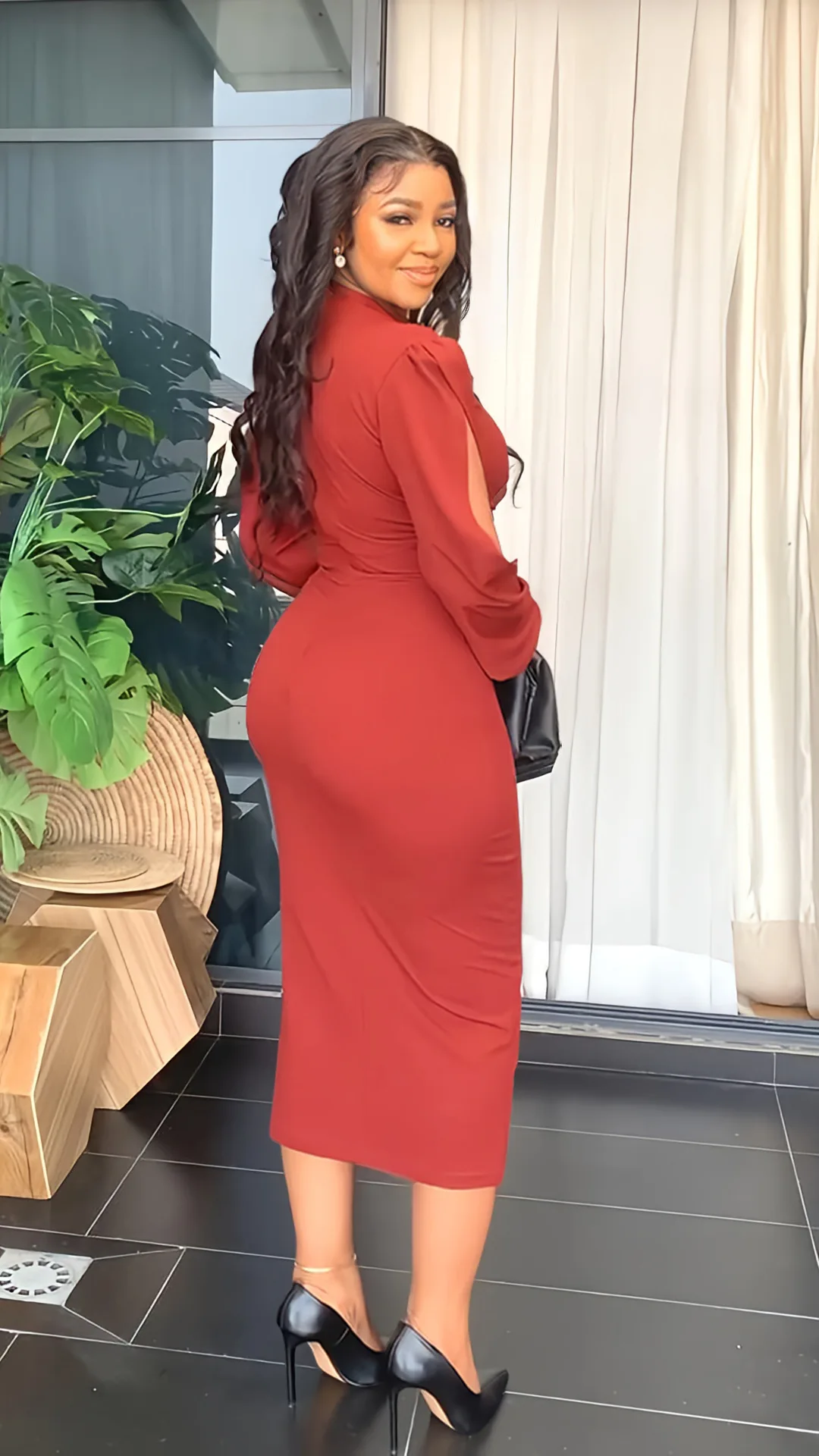 2022 summer fashion women solid color casual office work dresses