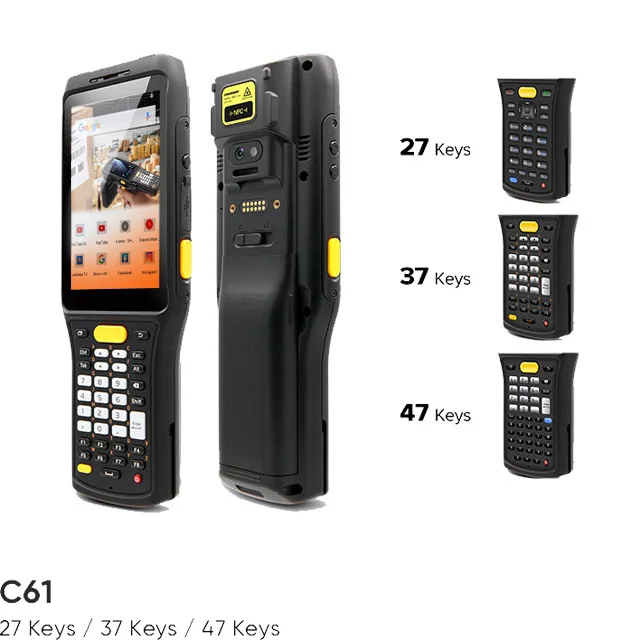 4 Inch Pda Long Range Rugged Handheld UHF Rfid Reader Barcode Scanner Android 11 4G Wifi Portable Battery Pda For Supermarket