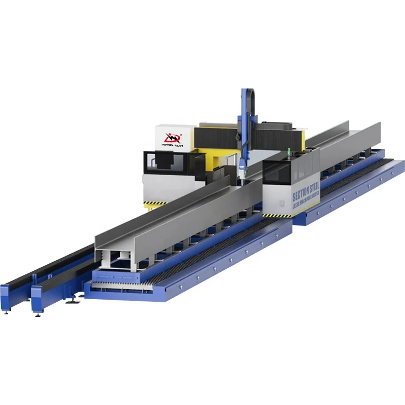 Heavy Duty Metal Steel Structure H-Beam Laser Cutting Machine Manufacturers 3D Five-Axis Laser Head Cutting For Stainless Steel