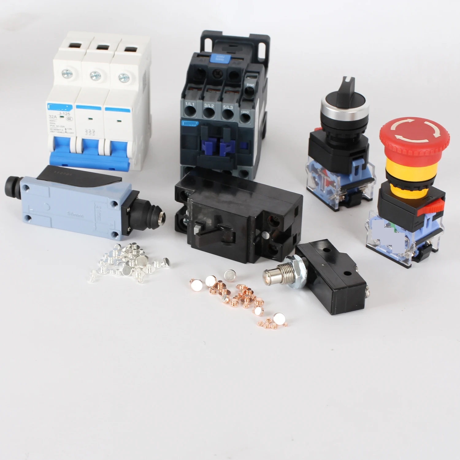 Customized  High Quality Manufacture Electrical Copper Silver Contacts for Switches/Relays