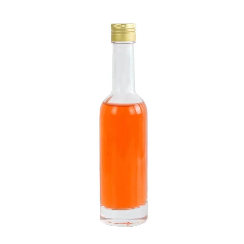 Wholesale 50ml 0.5cl  mini spirit packaging Small capacity glass vodka bottle for liquor