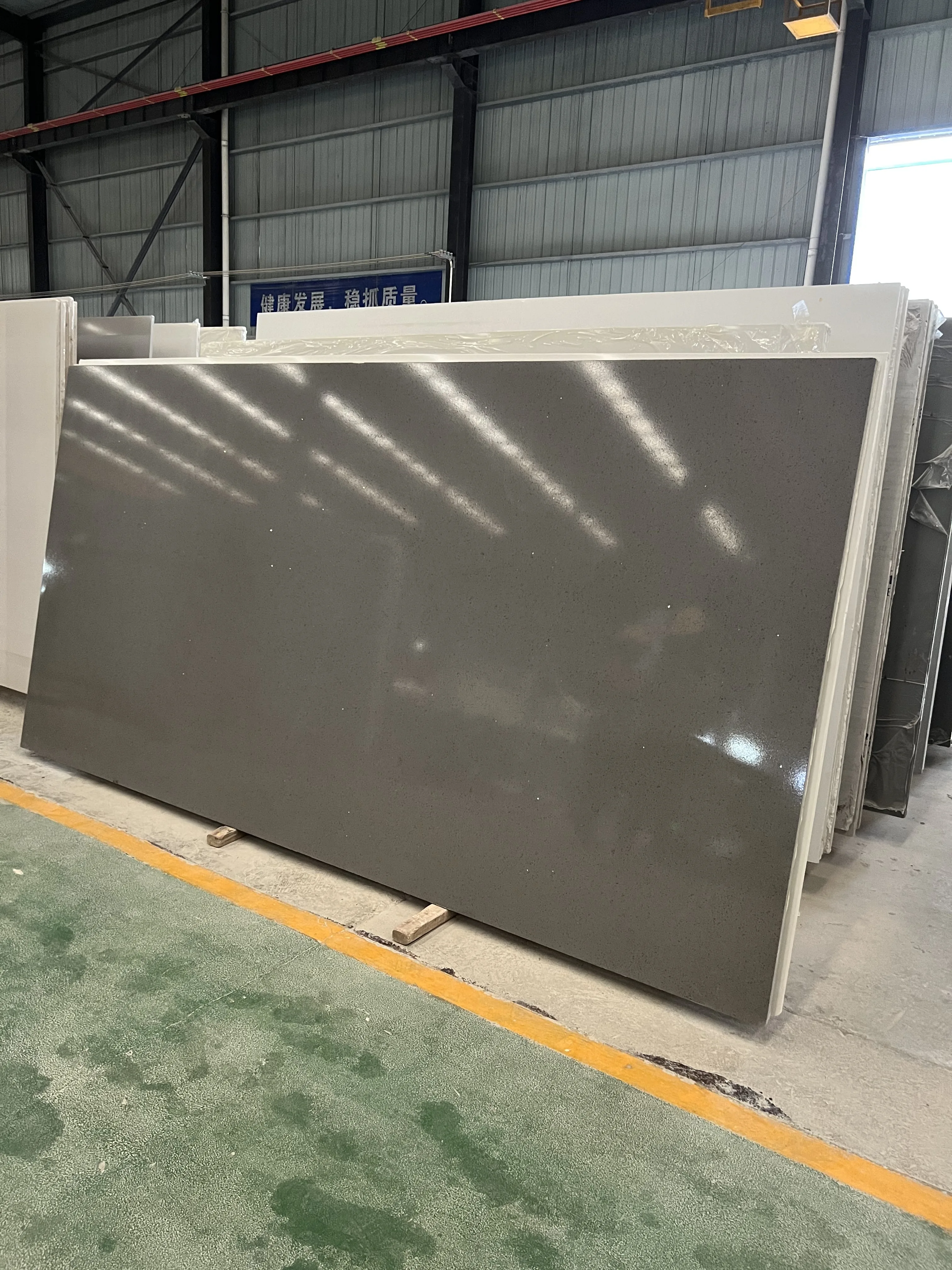 Hot sale full body raw material grey chinese artificial marble for countertop