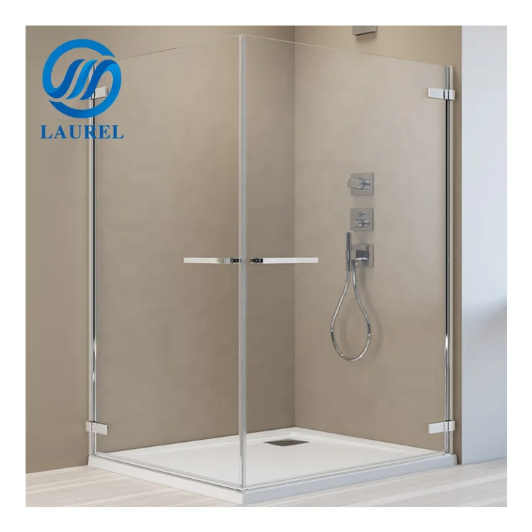 Easy installation Clear glass square shower enclosure pivot hing door shower room