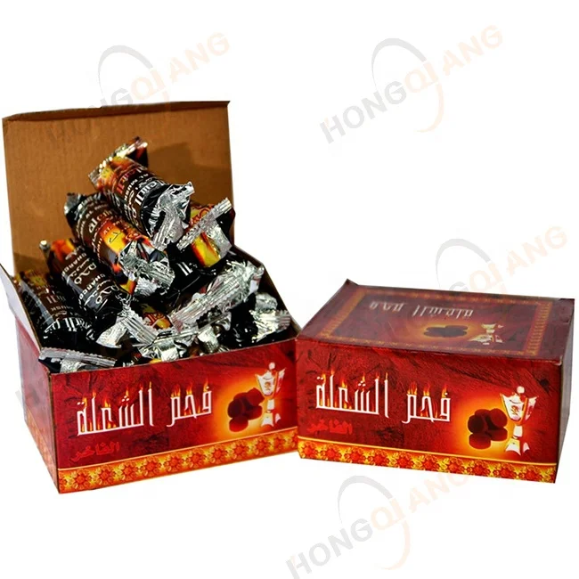 HongQiang, быстрая доставка, бамбук, мгновенный свет, OEM дизайн, упаковка для клиентов, кальян, круглый уголь, таблетки для коксующегося угля