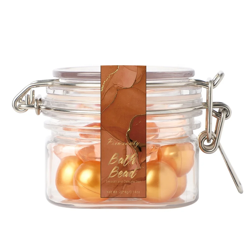 Vegan Formulas Natural Dissolvable Body Care Skin Moisturizing Scented Round Bath Oil Beads Bulk Fragrance Bath Pearls