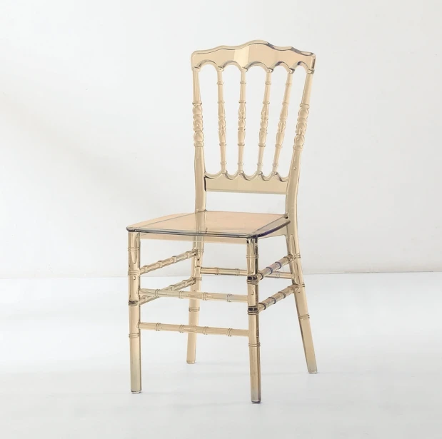 Modern Tiffany Chairs Bamboo Design Plastic Restaurant and Party Event Chair  Removable Feature