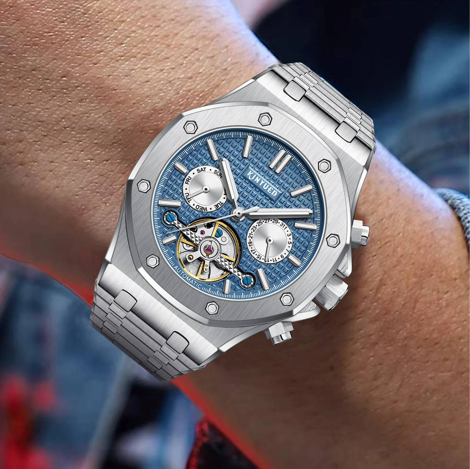 2024 Man Fashion trend New design Sports Mechanical Watch Top quality Luxury Luxury 5 ATM custom watch