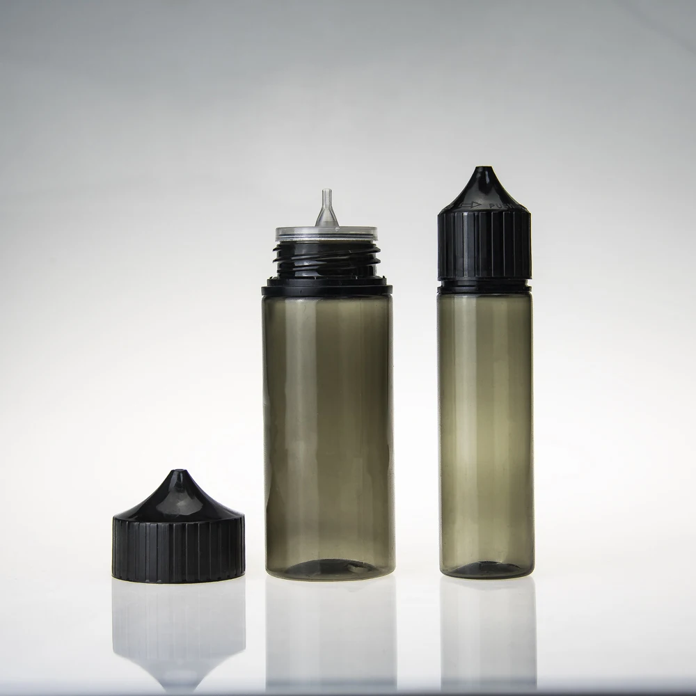transparent black 30ml 60ml 100ml 120ml plastic PET squeeze dropper liquid V3 bottle with tamper proof lids