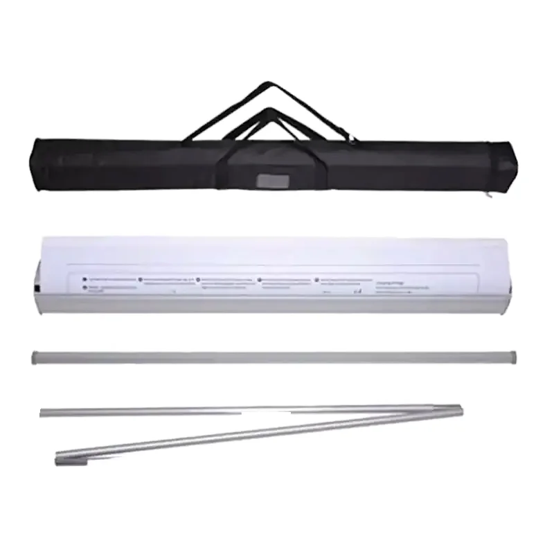 Hannuo Economic Adjustable Aluminium Roll up Banner Stand Wholesale from Zhejiang Yiwu for Outdoor Automotive Advertising