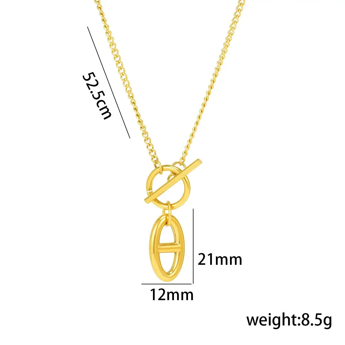 Fashionable exquisite Pig Nose Necklace Gold Plated Stainless Steel jewelry Jewelry for women