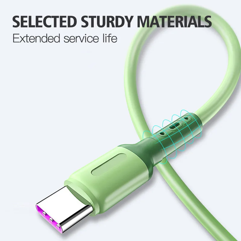 3. 1 Usb Cable Smartphone Charging Accessories Cable Data Liquid Android Data Cable to Micro USB Type-c Usb c 2.0 Fast Charger