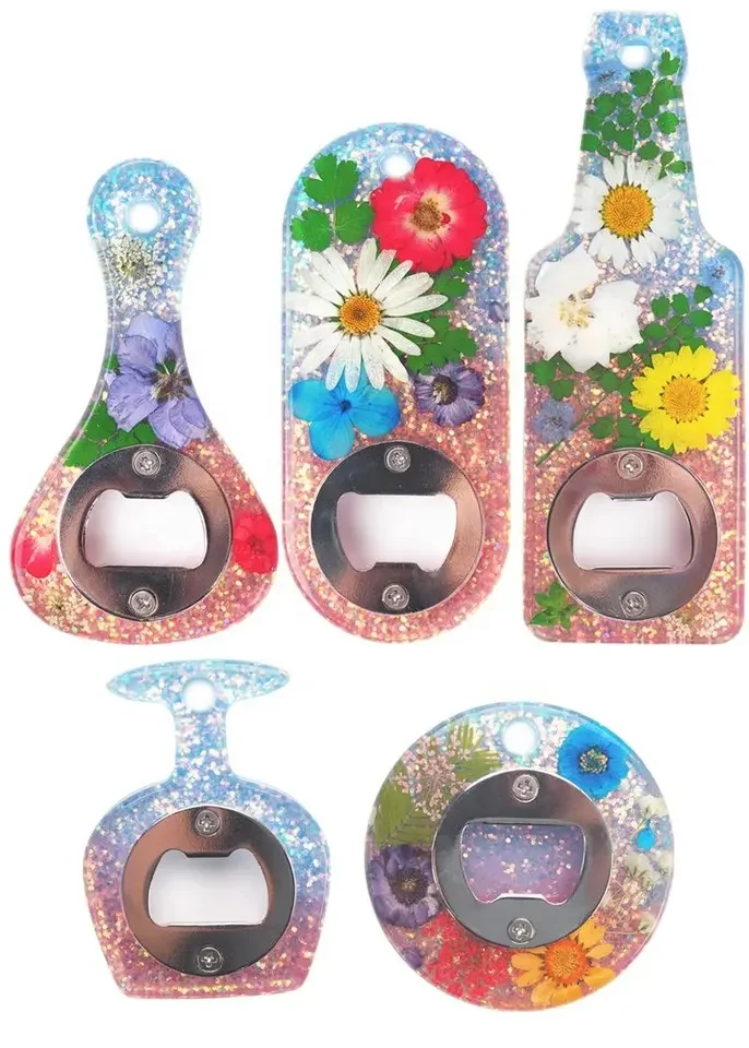 Homesun  Crystal Epoxy Resin Silicone Mold For Handmade Epoxy Resin Beer Spanner Bottle Opener Casting Mold