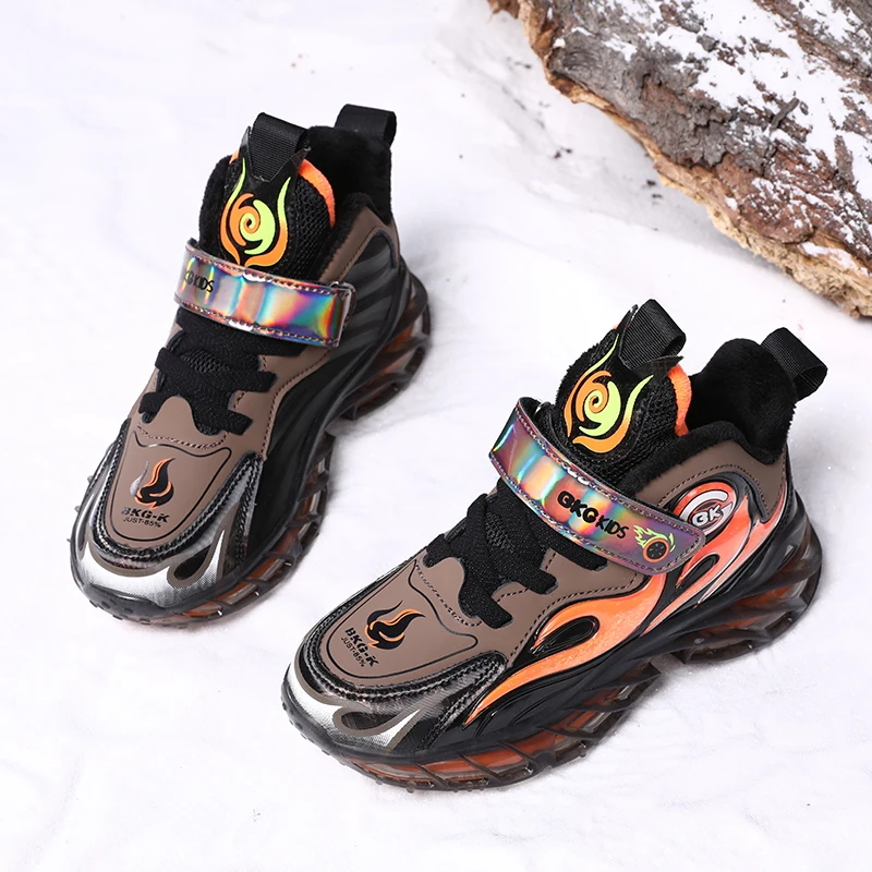 Sapatos de inverno Winter Children Shoes Plus Velvet Anti Slip Kids Toddler Snow Shoes For Boys And Girls