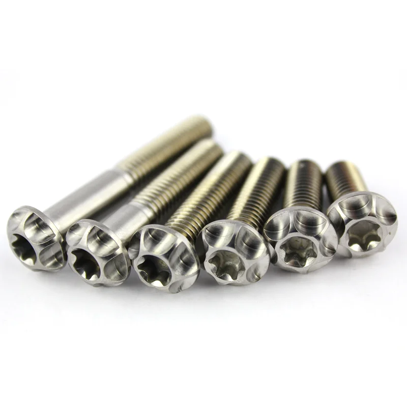 m8*12/16/20/25/30/35/50mm Gr5 Ti-6AL-4V titanium disc bolts for motorcycle modification