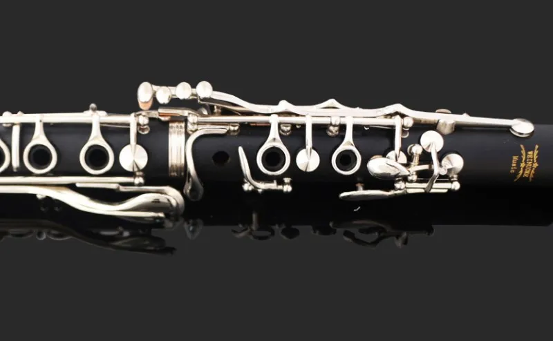 B flat 17 keys clarinet Nickel plated black wind instrument bakelite clarinet with case