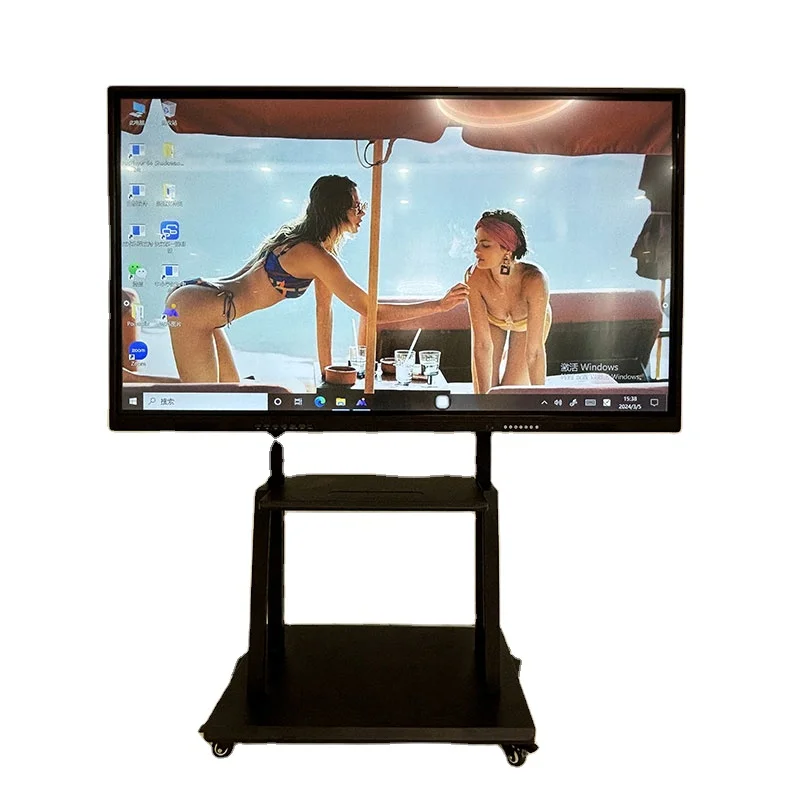 New Arrival Mobile Stand LCD Large Screen Demonstration White Board Interactive Flat Panel Smart Board For Sale