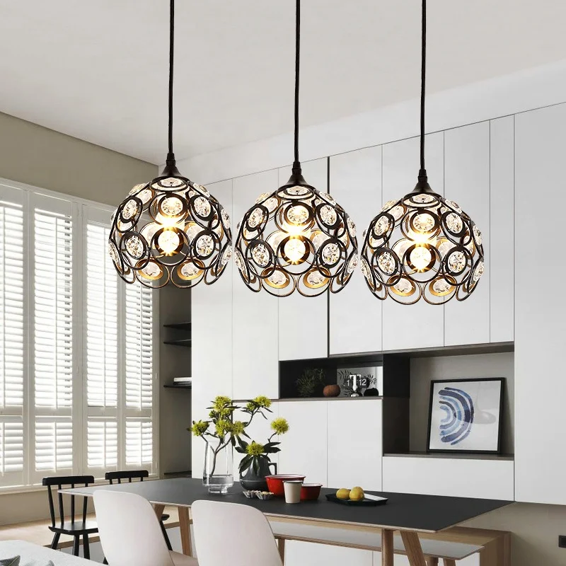 Luxury Modern Iron Crystal Chandelier Pendant Lights Led Indoor Lighting Fixtures Suspended Lamp Ceiling Light for Living Room