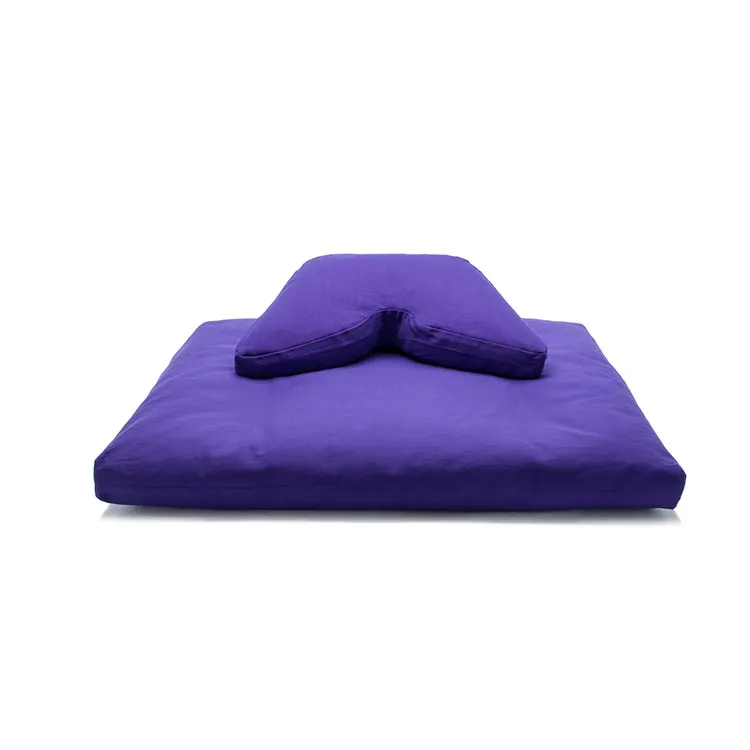 custom Embroidered yoga round floor zafu buckwheat meditation pillows cushion