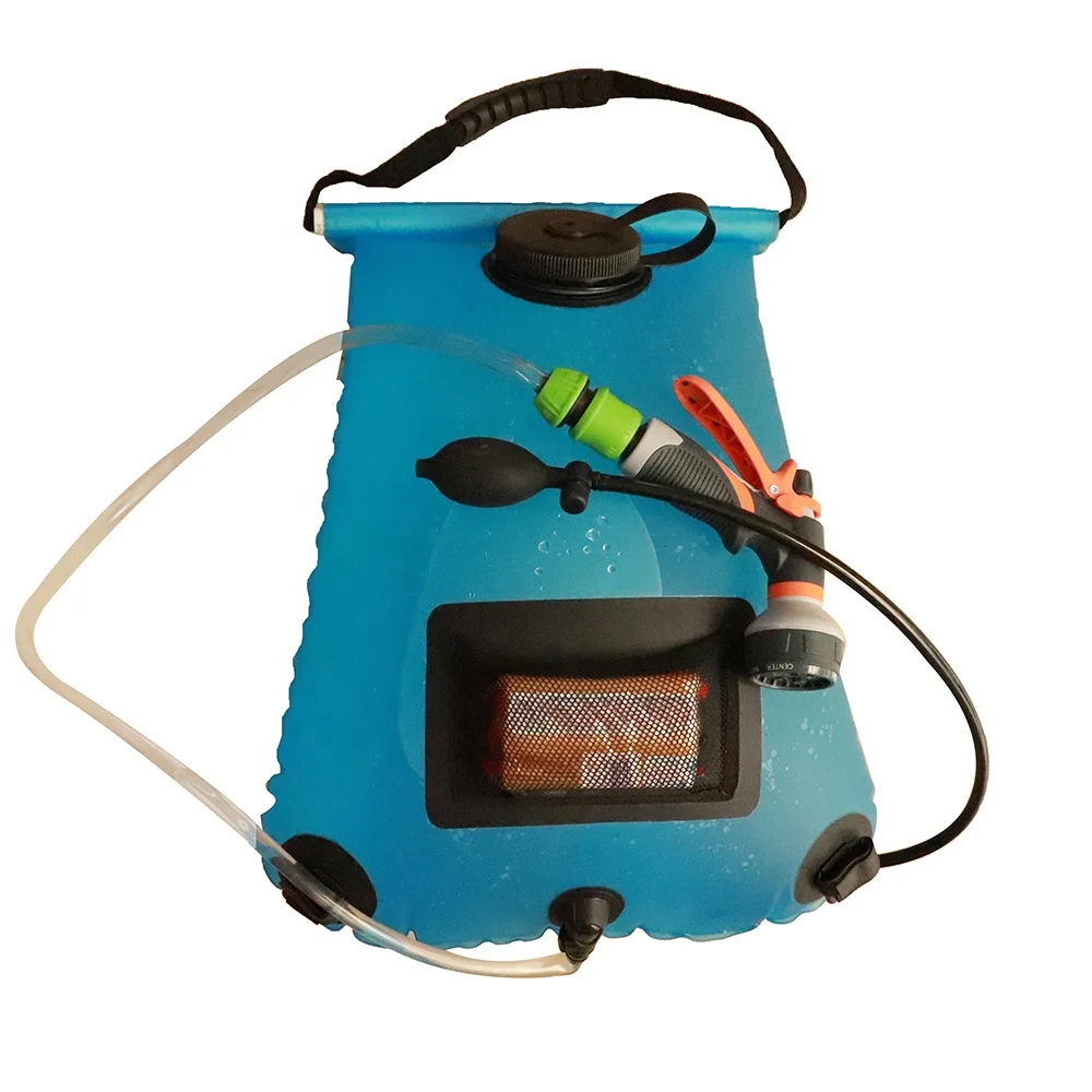 Jiayi 20L Portable Hydro Pump Pressure Pump Solar Shower Bag for Outdoor Sports Traveling Hiking