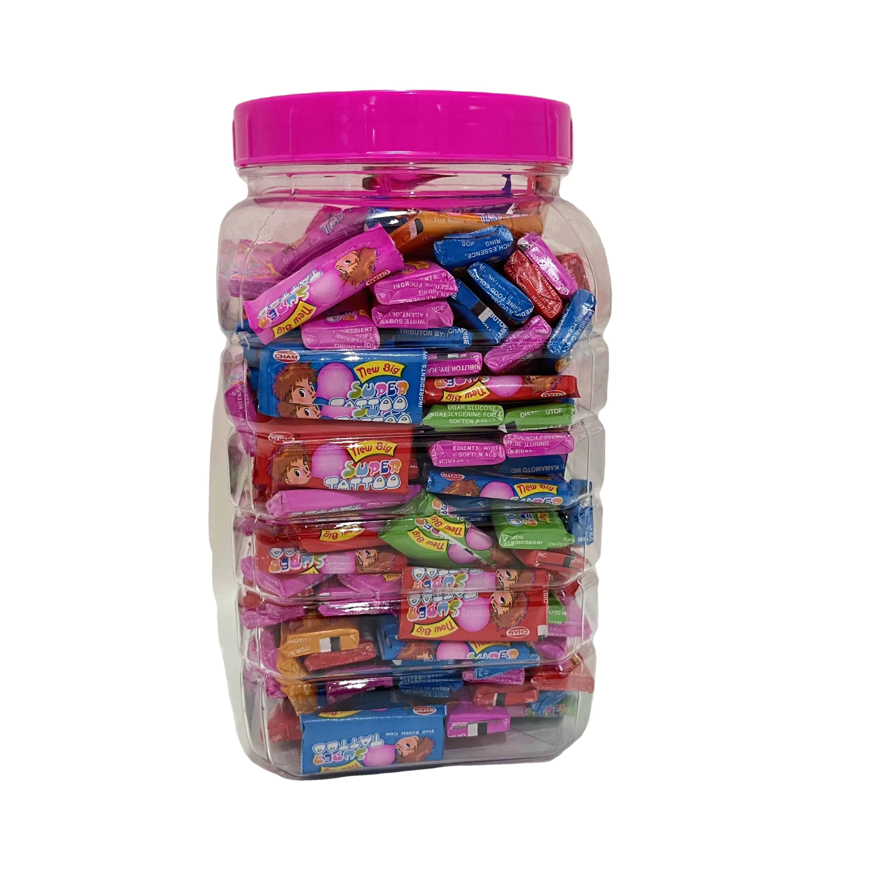 Fruit flavor chewing gum cartoon tattoo sticker bubble gum