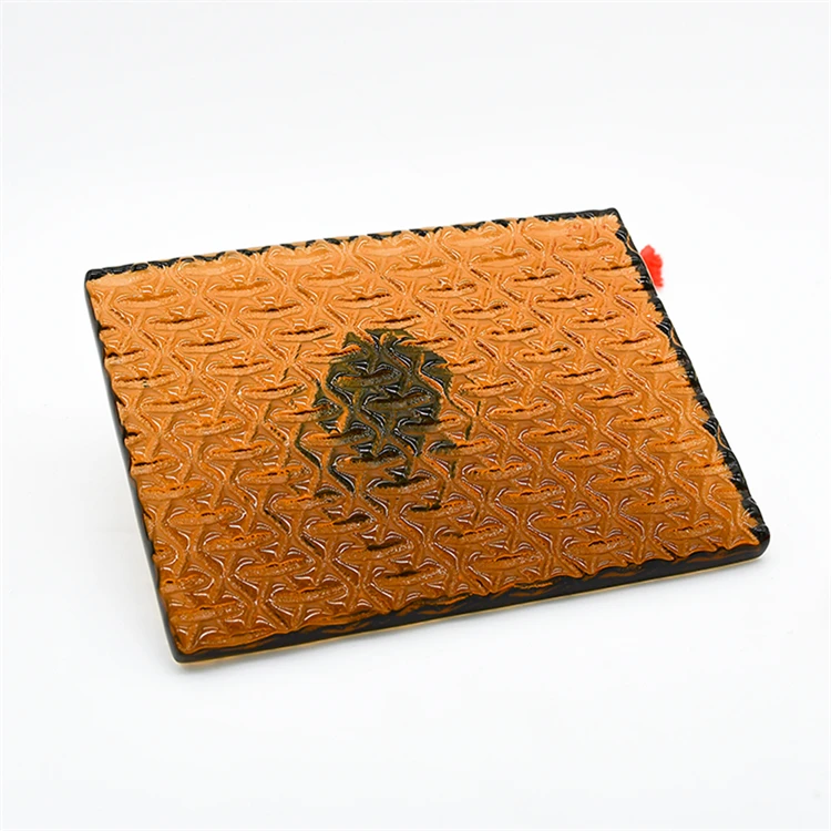 Wholesale Building Hot Melt Glass Tempered 3-25mm Art Pattern Custom Color Textured Cast Fuse Glass