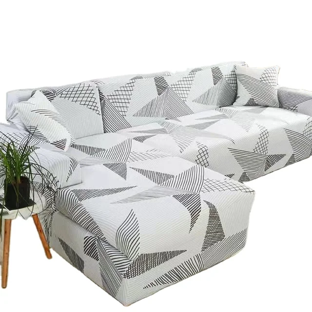 Custom Print Slipcover 1/2/3/4 Seater High Stretch Full I Shaped Elastic Sofa Cover