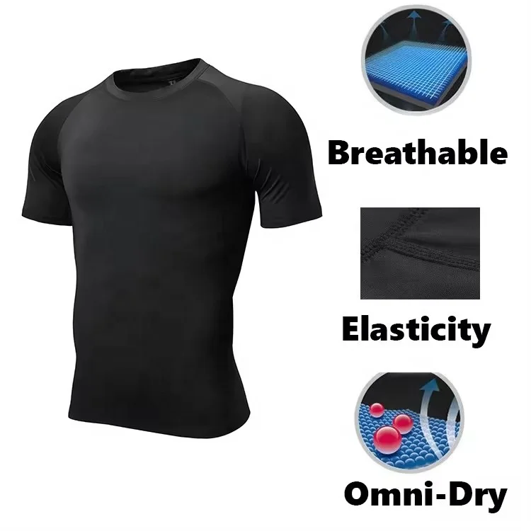 Compressie Shirts Fitness Workout T-Shirt Cool Underwear Baselayer Short Sleeve Basketball Sport Shirts