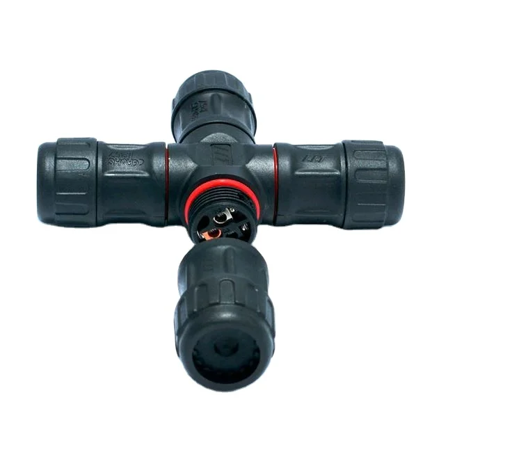 llt L25  35A 3pin 600V IP67 electric distribution led 4way screw wire assembly 2 3 4pin connector