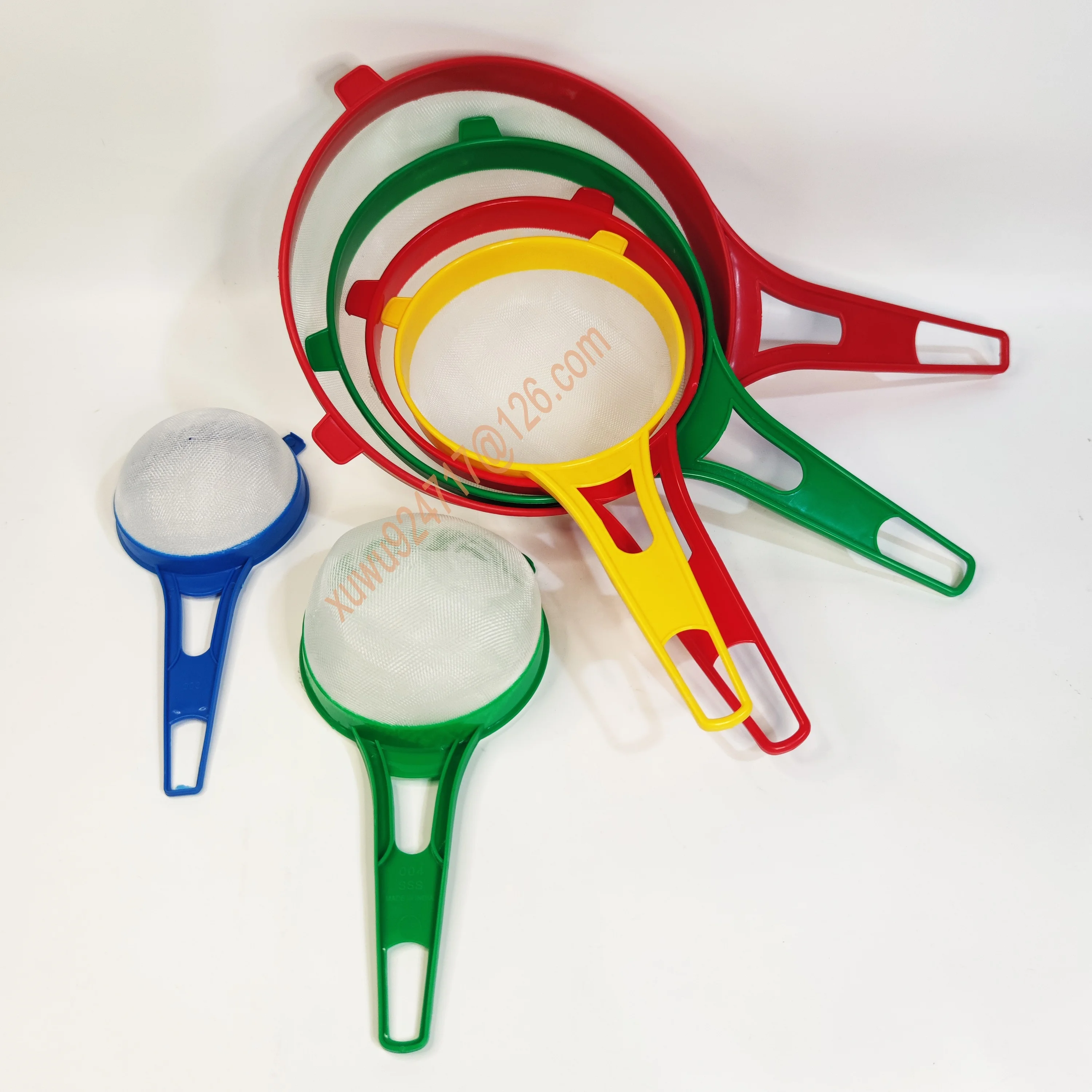 High Quality Double Net Plastic Sieves Mesh Strainer Kitchen Sink Colander Set Double Net Nylon Strainer