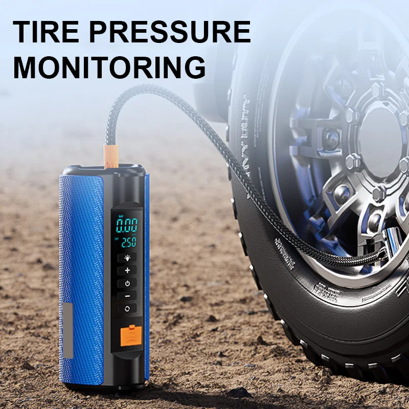 Portable Jump starter with air pump Jump Box for Car Battery Charger with Wireless Air Pump with Digital Gauge