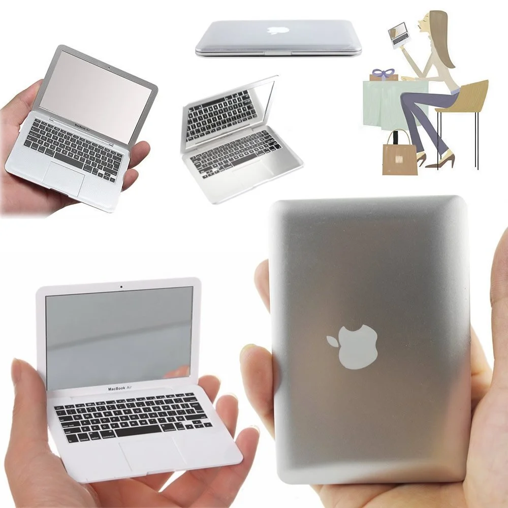 1/6 Wholesale Fashion Creative Makeup Mini Pocket Laptop Computer Mirror Portable