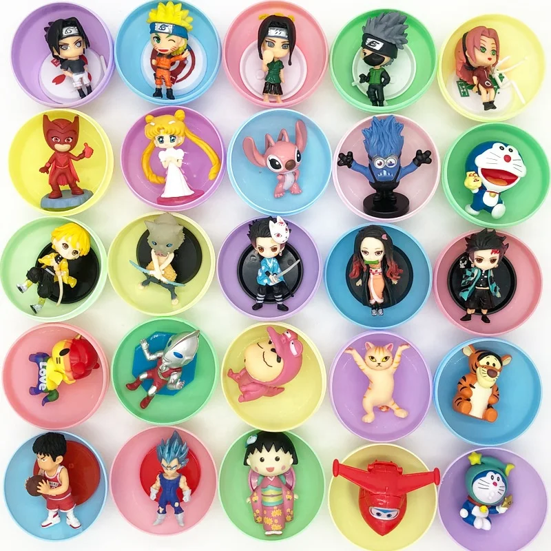 75MM Capsule High Quality Stitch Anime Characters Display Models PVC Action Figures Toys for Kids Home Decoration capsule ball