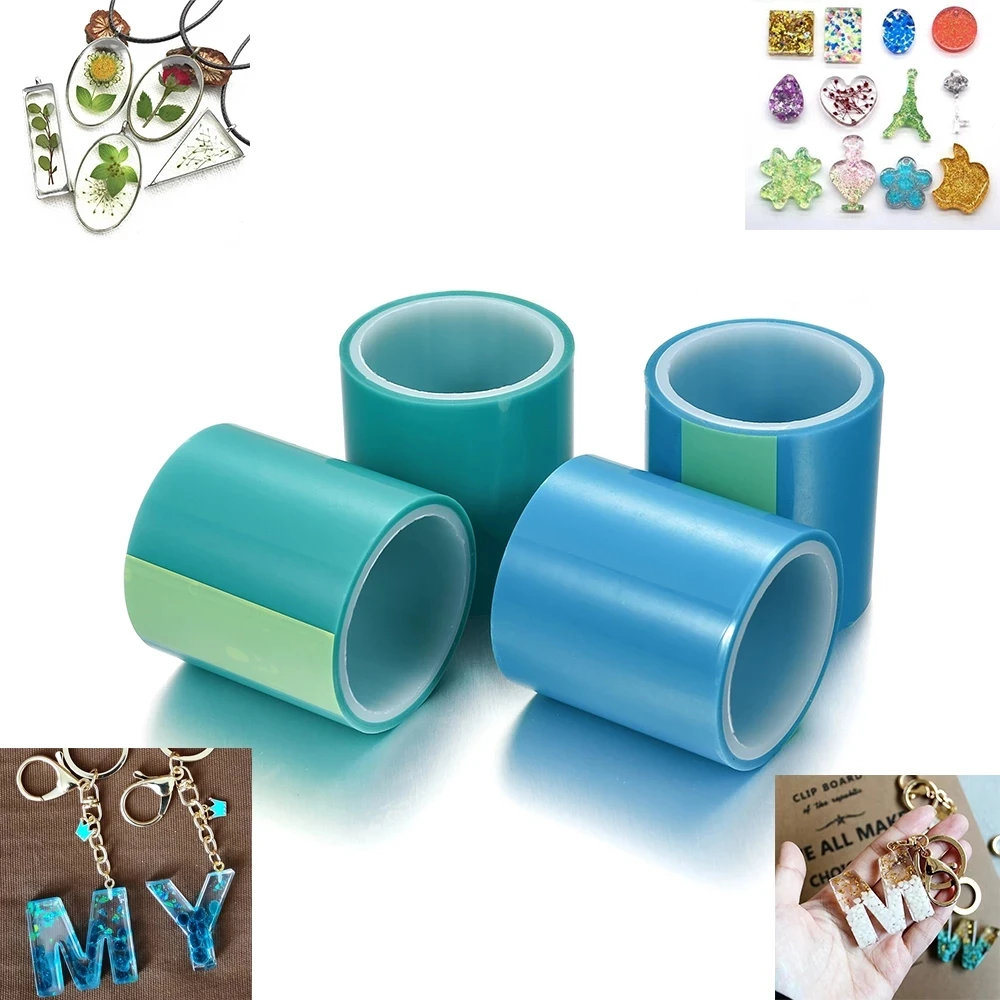 5 meter polyester tape is suitable for UV epoxy resin process tape blue Traceless fixed tape