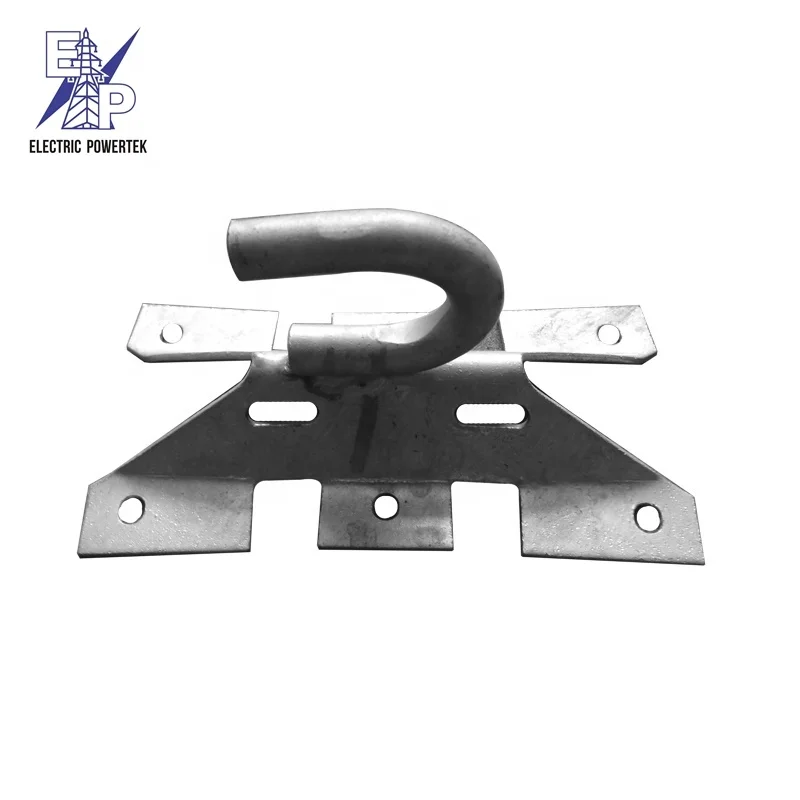 Drop Wire Anchor Clamp Fiber Optic J Hook Plastic Tension Clamp Fixing Metal Bracket Clamp