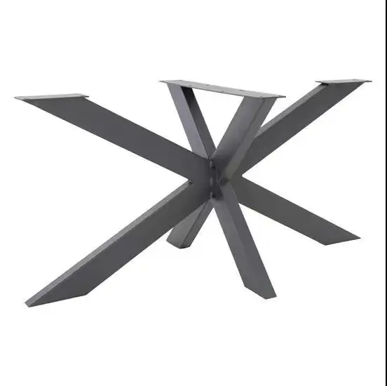 Heavy Duty Black Square Adjustable  Metal Steel Cheap Furniture Coffee restaurant Dining Table  Leg