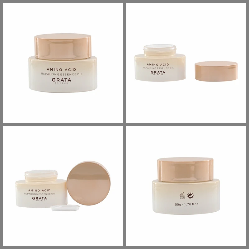  Custom 50g Luxury Cosmetic Skin Care Jcontainer Glass Jars For Eye