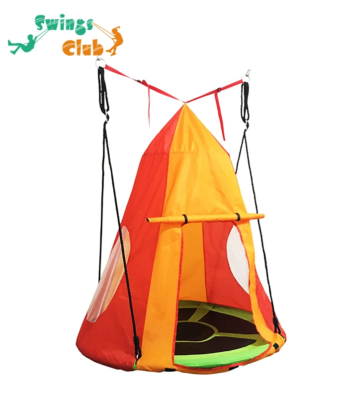 
Hot Selling Outdoor Fabric Patio Hanging Swing For Children Kids Tent Swing Set 