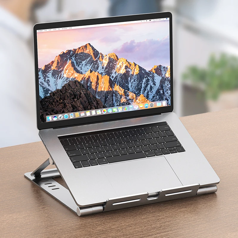 Portable Folding Adjustable Laptop/Tablet Stand Aluminium Ergonomic Laptop Cooling Pads