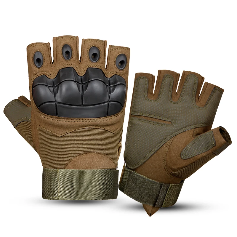 Synthetic Leather Hard knuckle Protective Police Equipment Military Tactical Hunting Shooting Gloves
