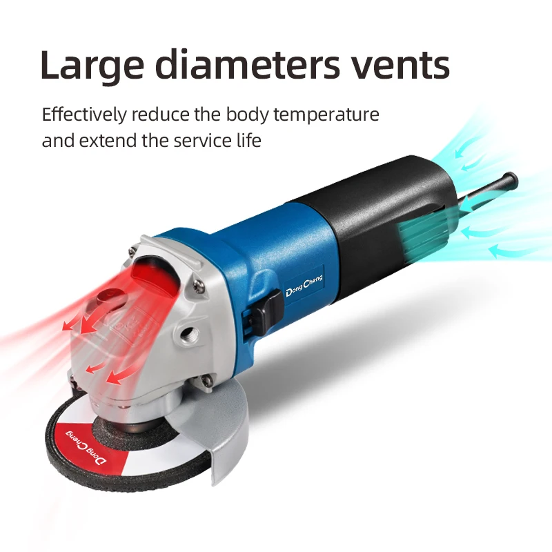 Dong Cheng Professional Power Tools High Quality Electric 220v 720W 100mm Corded Mini Angle Grinder