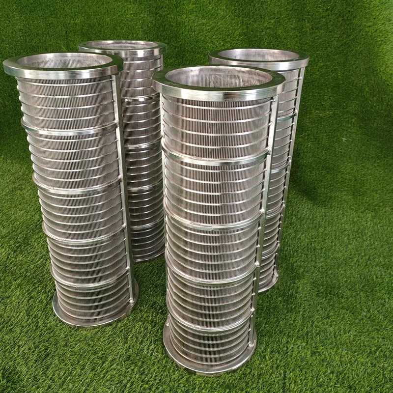 BTOSLOT aquaculture stainless steel 304  fish pond rotating drum filter for koi pond wedge wire screen filter cylinders