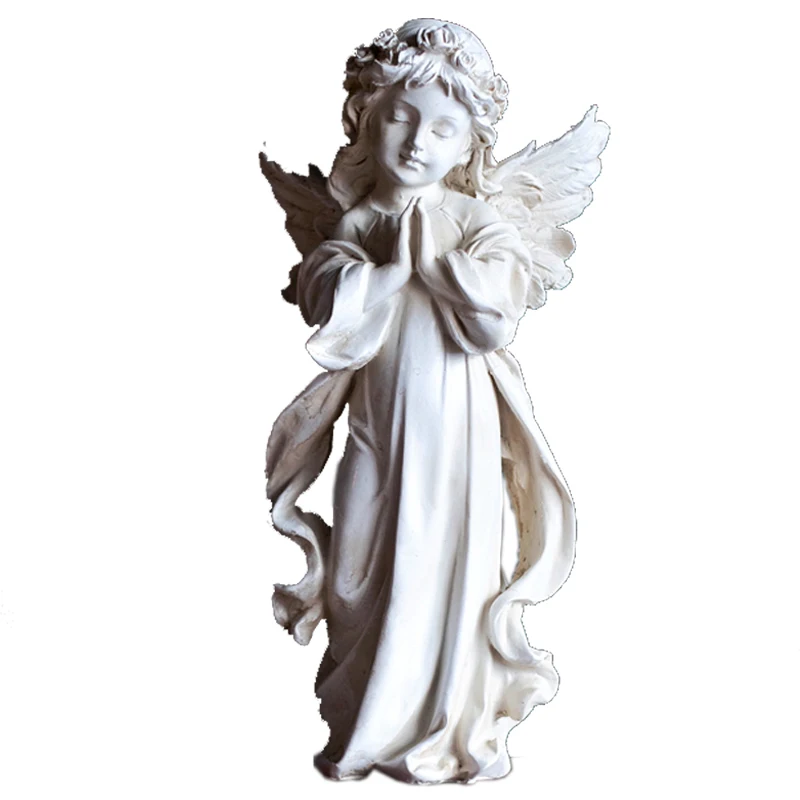 
indoor Greek resin Beautiful Guardian Angel Sculpture Statue 